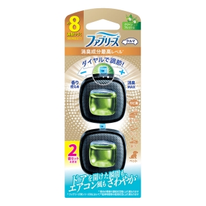 消臭芳香剤 車用 イージークリップ 消臭成分最高レベル クリーンフレッシュ 2.5ml×2