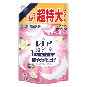 ▼レノア超消臭 1WEEK 極やわ仕上げ 柔軟剤 ふんわりブロッサム 詰替 超特大 1380ml