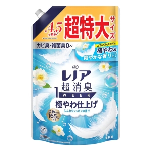 ▼レノア超消臭 1WEEK 極やわ仕上げ 柔軟剤 ふんわりシャボン 詰替 超特大 1380ml