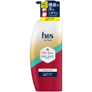 【お取り寄せ商品】h&s for menゴールド 2in1 シャンプー スポーツ ポンプ 350g