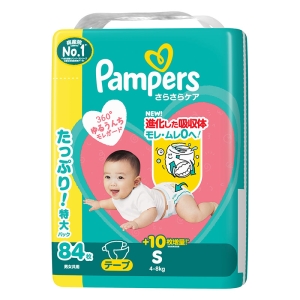 パンパース オムツ さらさらケア【テープ S 84枚(4～8kg)】