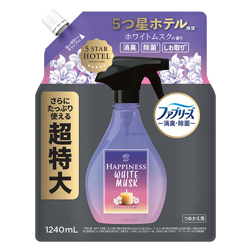 レノアハピネスミスト ホワイトムスクの香り 詰替 1240ml
