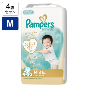 ★【4袋セット】パンパース オムツ 肌へのいちばん【パンツ Mたっち 46枚(6～12kg)】4987176341075×4