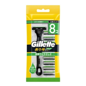 ▼Gilletteジレット 剃り味+ やさしさ 7Bホルダー 替刃8個