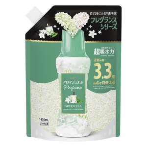 レノア アロマジュエル Perfume お洗濯の香り付けビーズ アロマティックグリーンティーの香り 詰替 超特大 1410ｍL