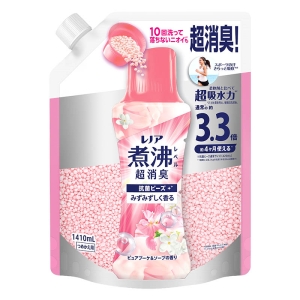 レノア 煮沸レベル超消臭 抗菌ビーズ  ピュアブーケ&ソープの香り 詰替 超特大 1410ｍL