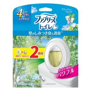 ファブリーズ トイレ用消臭剤 リフレッシュ・フォレストの香り 本体＋詰め替えパック 6.3mL×2