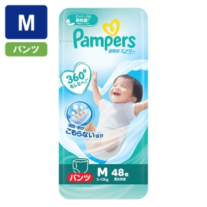 パンパース オムツ 超吸収エアリー【パンツ M 48枚 5～12kg】