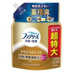ファブリーズ 消臭＋除菌 PREMIUM 無香料 アルコール成分＋詰め替え 超特大 1240mL