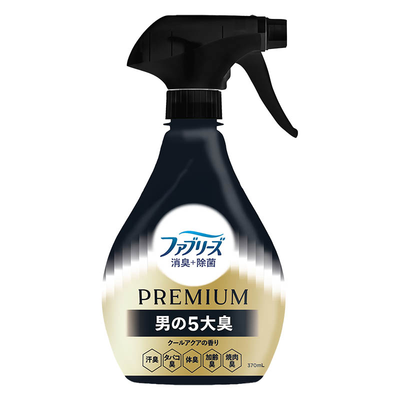 ファブリーズ 消臭＋除菌 PREMIUM 男の5大臭クールアクアの香り 本体 370ml