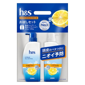 h&s (エイチアンドエス) シトラスオイルコントロール 薬用シャンプー ＋薬用コンディショナー お試しポンプセット250g+250g