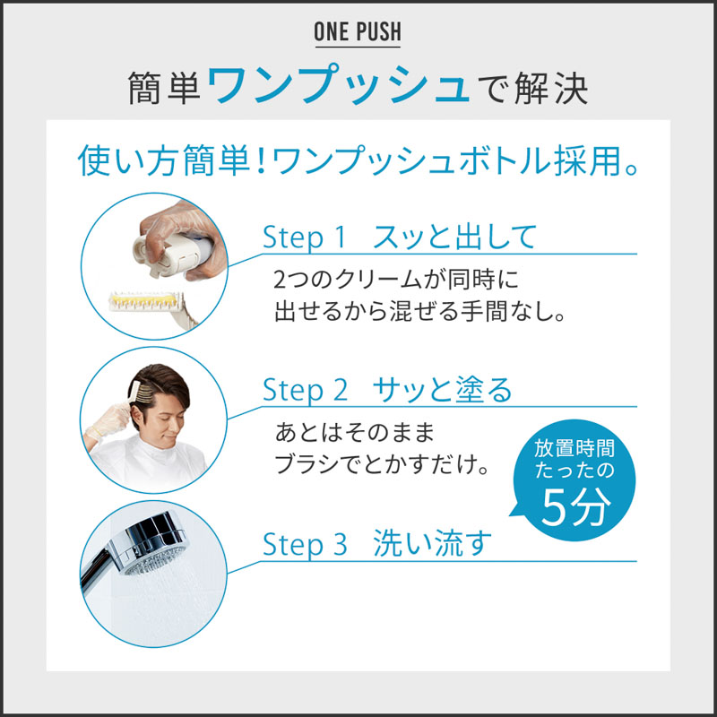 メンズビゲン ワンプッシュ ナチュラルブラック