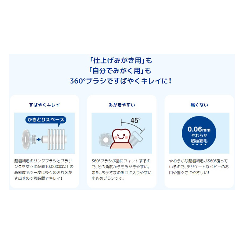 にこピカベビー歯ブラシ 仕上げみがき用