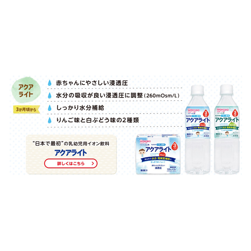 アクアライト りんご 3ヶ月頃から 500ml