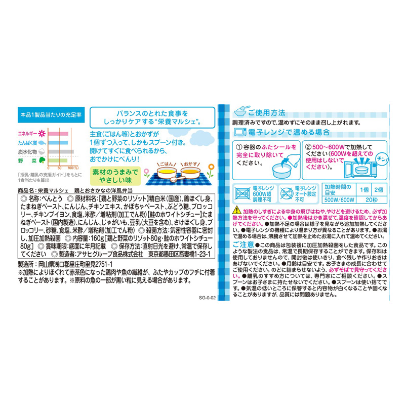 栄養マルシェ 鶏とおさかなの洋風弁当 2個 80g