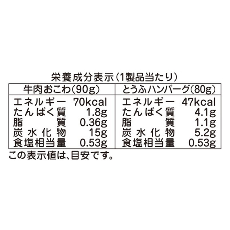 栄養マルシェ とうふハンバーグランチ 2個(80g+90g)