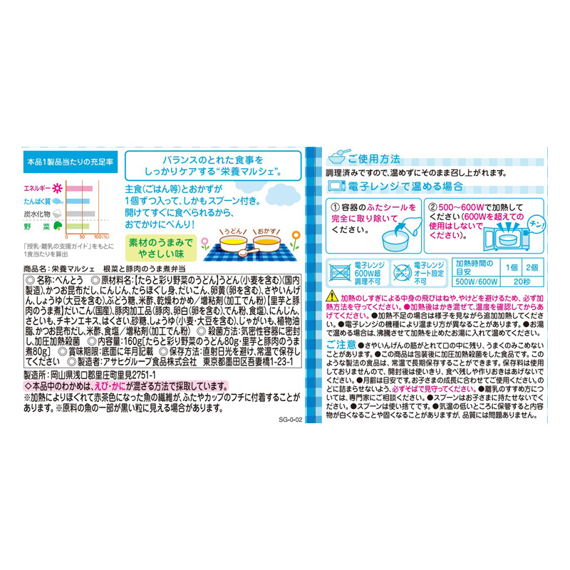 栄養マルシェ 根菜と豚肉のうま煮弁当 2個 80g