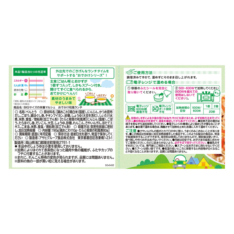 BIGサイズの栄養マルシェ おでかけ和風ランチ 110+80g