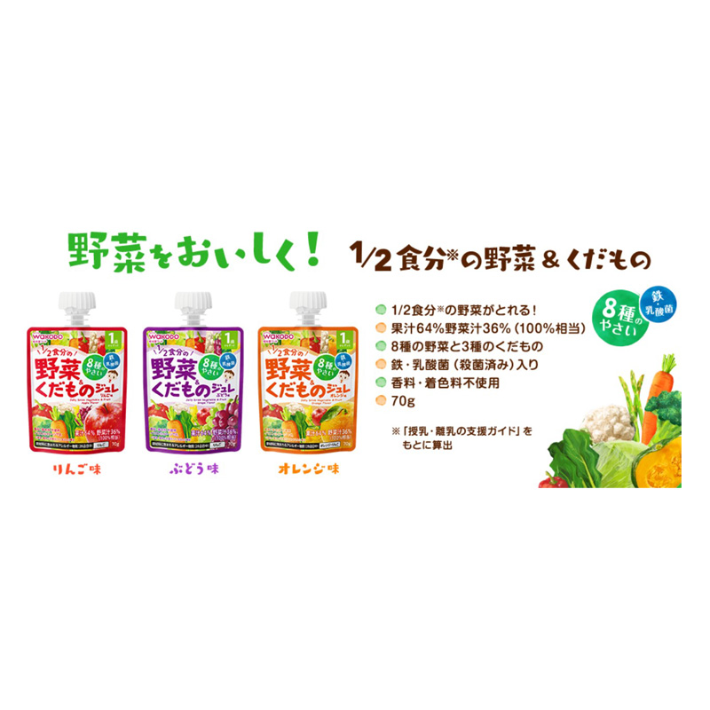 1歳からのMYジュレドリンク 1｜2食分の野菜&くだもの りんご味 70g