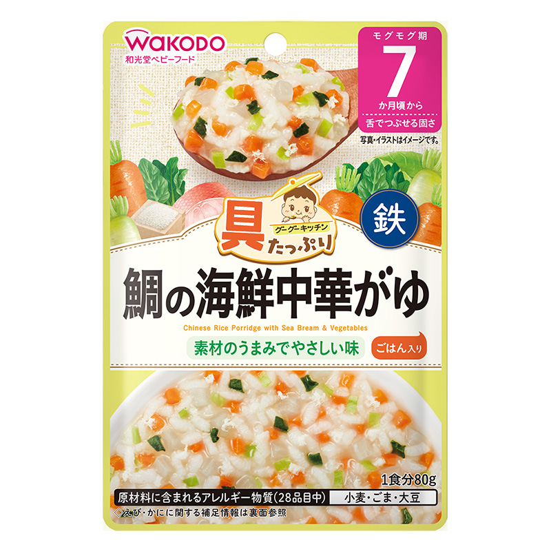 具たっぷりグーグーキッチン 鯛の海鮮中華がゆ 80g ｜ ミスターマックスオンラインストア