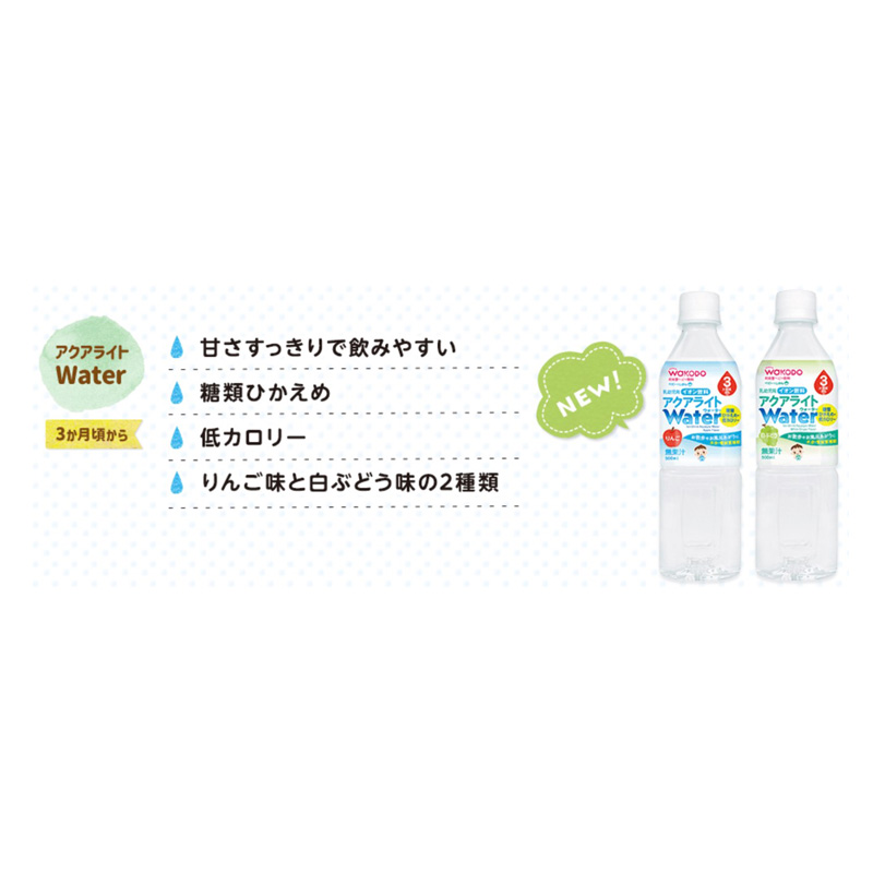 ベビーのじかんアクアライトWater白ぶどう 3か月頃から 500ml