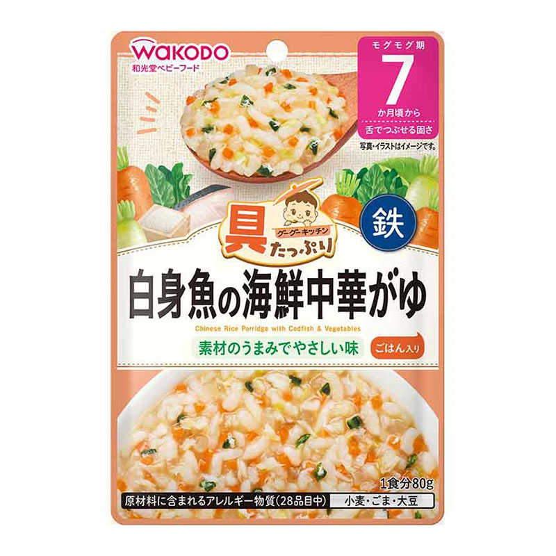 具たっぷりグーグーキッチン 白身魚の海鮮中華がゆ 80g