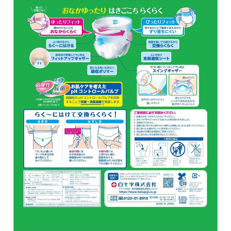 サルバやわ楽パンツM-L 34枚