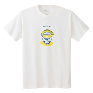 レスキューＴシャツ「おむすびたくさん食べたいんだな」ホワイト