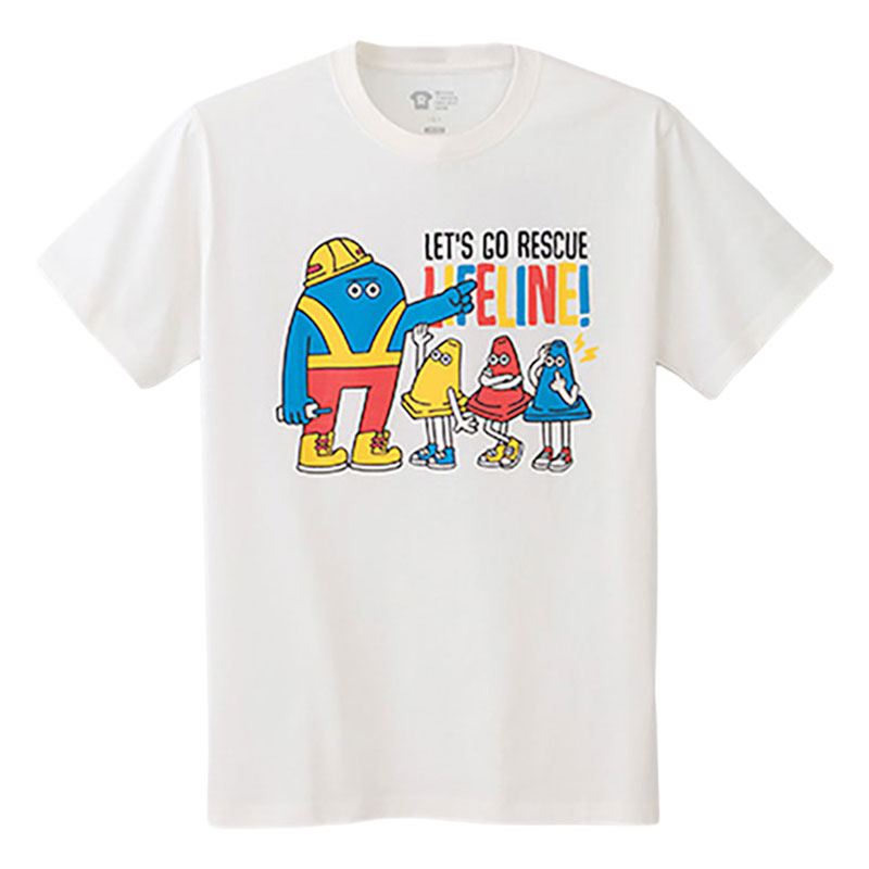 レスキューＴシャツ「Lets go rescue LIFELINE！」ホワイト