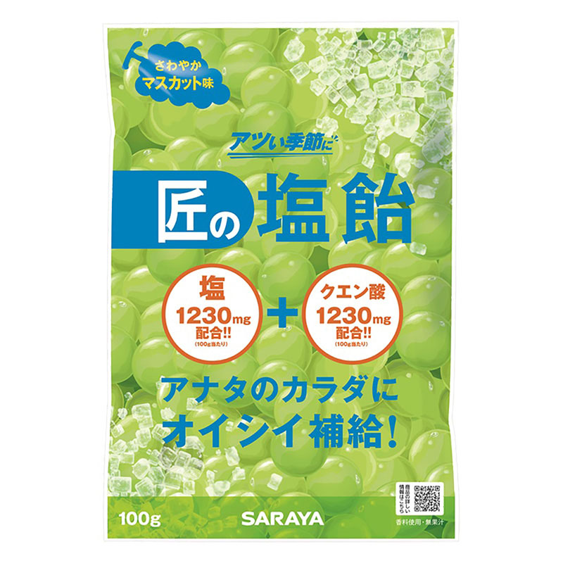 匠の塩飴 100g さわやかマスカット味
