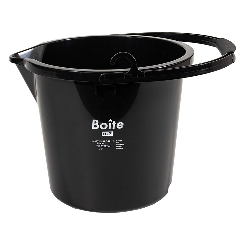 Boite ガレージバスケット ブラック 注ぎ口・メモリ付