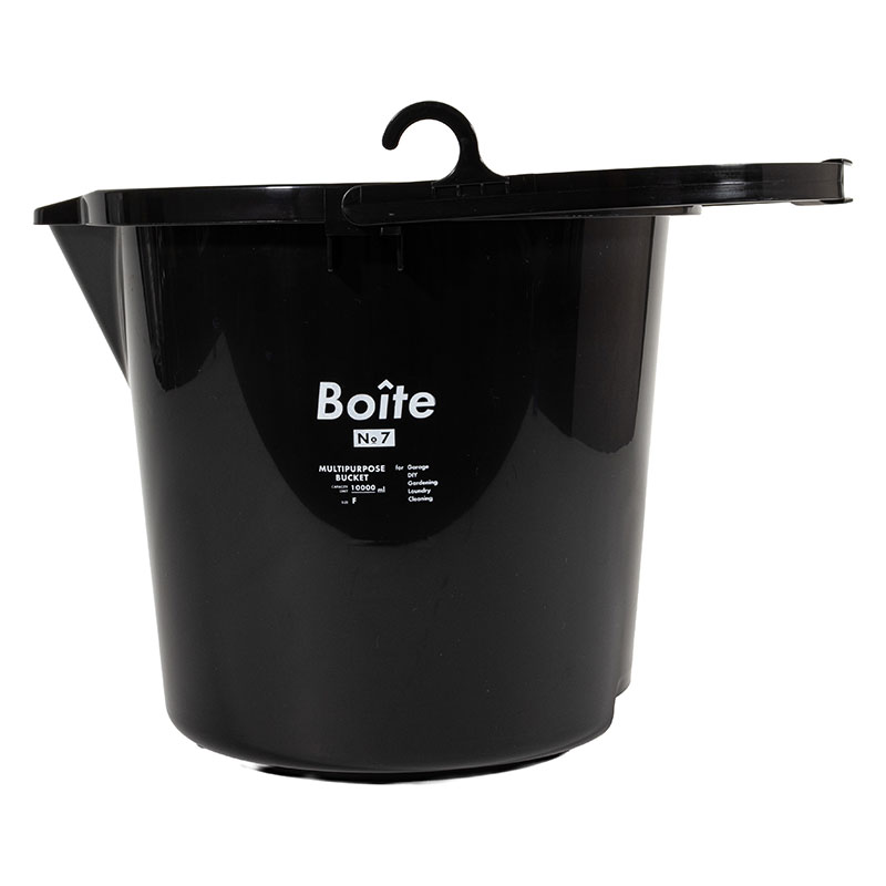 Boite ガレージバスケット ブラック 注ぎ口・メモリ付