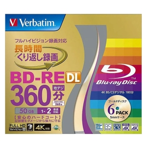 Verbatim BD-RE DL くり返し録画用 6枚入 VBE260NG6VTO