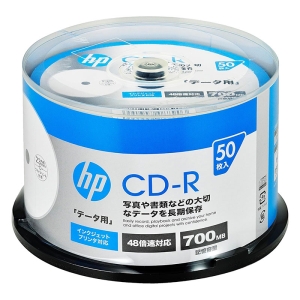 ヒューレット・パッカード データ用 CD-R 1回記録用 50枚入 SR80FP50SH1