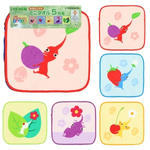【お取り寄せ商品】ミニタオル5枚組 カラフルピクミン