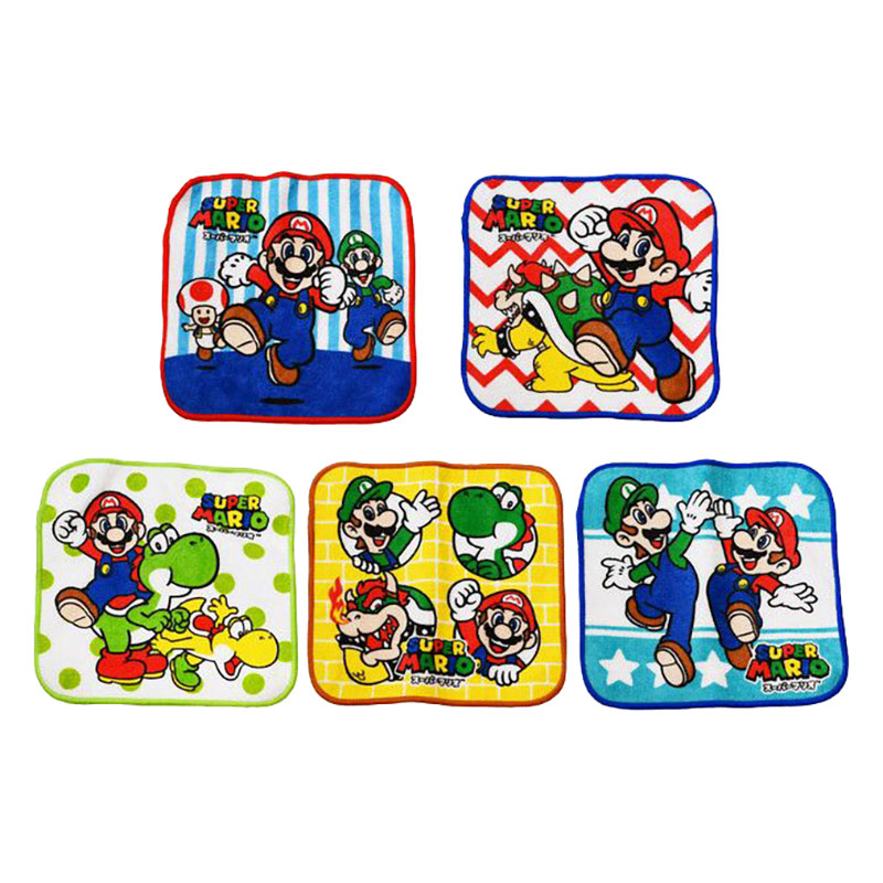 【お取り寄せ商品】ミニタオル5枚組 スーパーマリオ マリオワールド