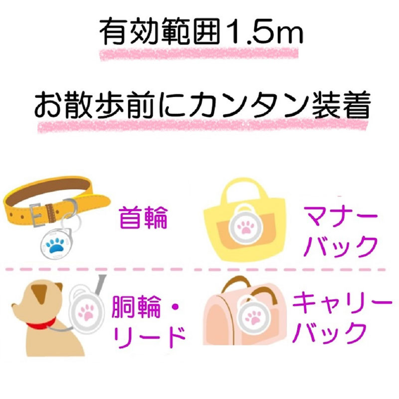 おでかけ用 虫よけ わんにゃんクリップ 140日 犬猫用