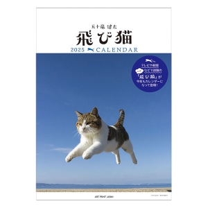 飛び猫 2025年カレンダー CL-392 壁掛 37×26cm