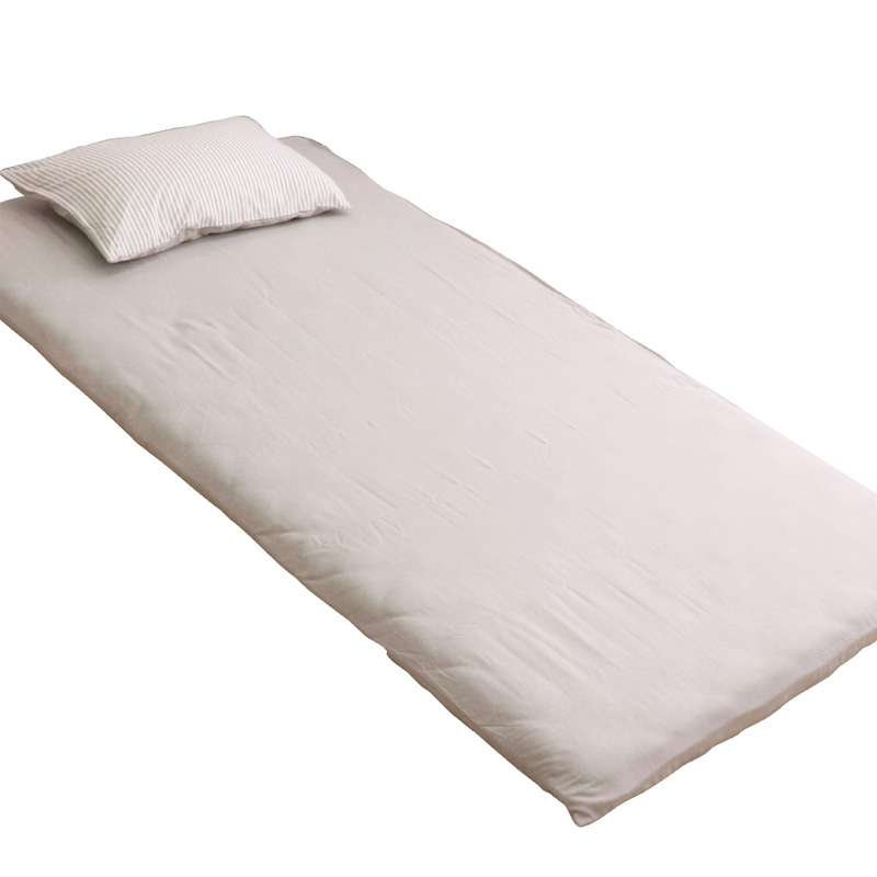 敷きふとんカバー シャンブレー シングルロング 105×215cm ベージュ