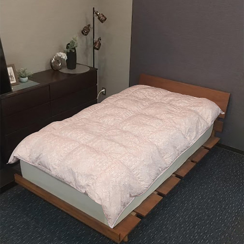 羽毛掛けふとん シングルロング(150×210cm)ルナエス ピンク