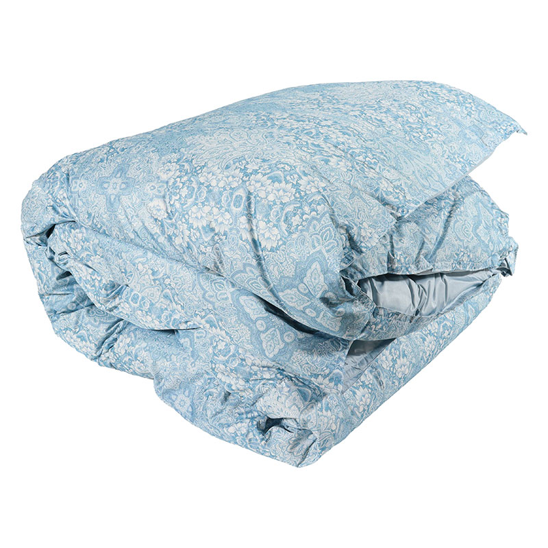 羽毛掛けふとん シングルロング(150×210cm)ルナエス ブルー