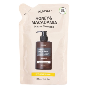 【並行輸入品】KUNDAL ハニー＆マカダミア ネイチャーシャンプー イランイラン 詰替 400ml