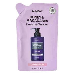 【並行輸入品】KUNDAL ハニー&マカダミア プロテイントリートメント ベビーパウダー 詰替 400ml