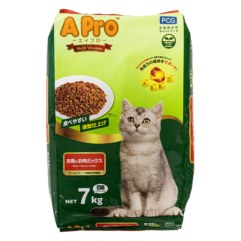 APro キャットドライフード お魚とお肉ミックス オールステージ用 7kg